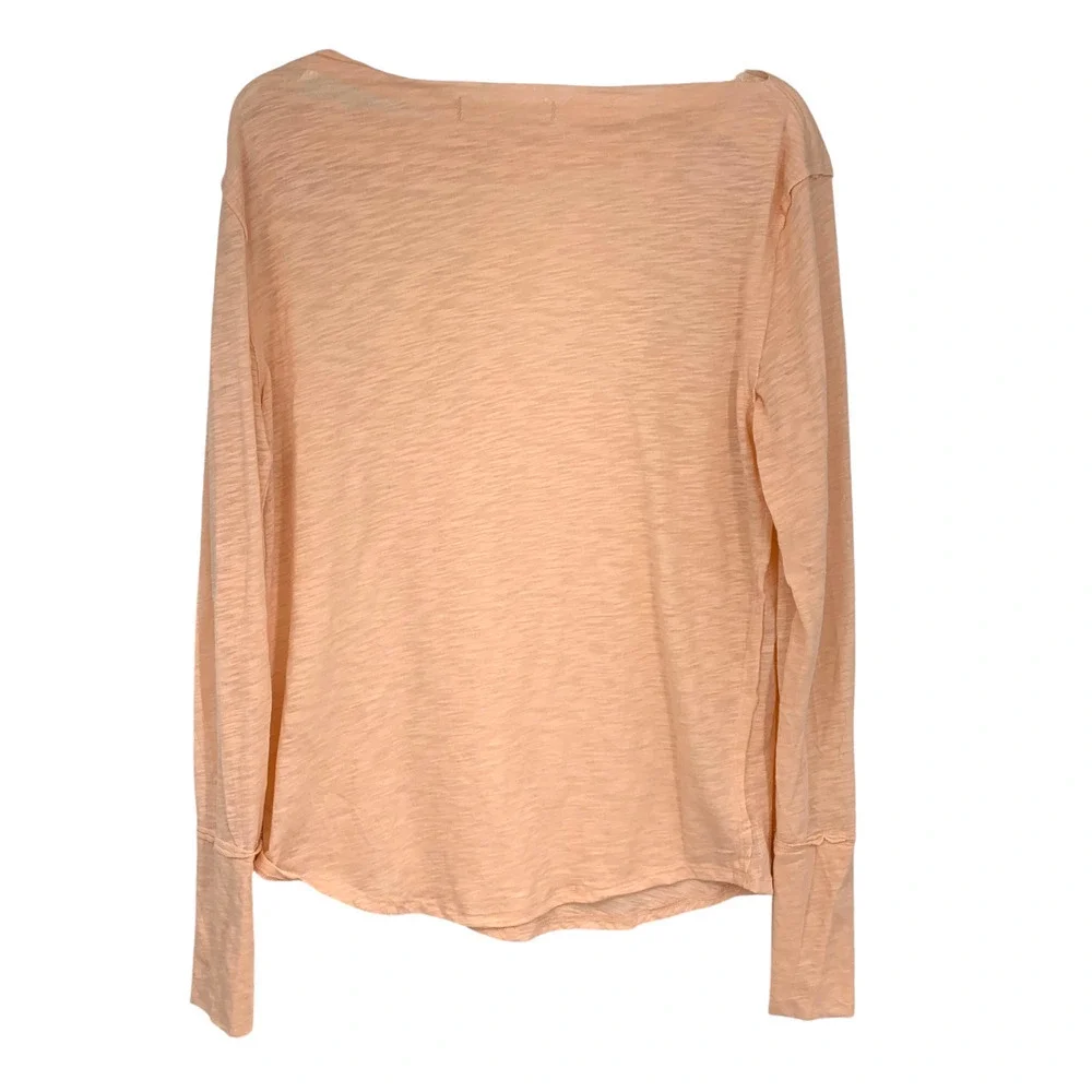 NEW We the Free x Free People Kimmi Peach Long Sleeve Tee T Shirt Sz S NWOT